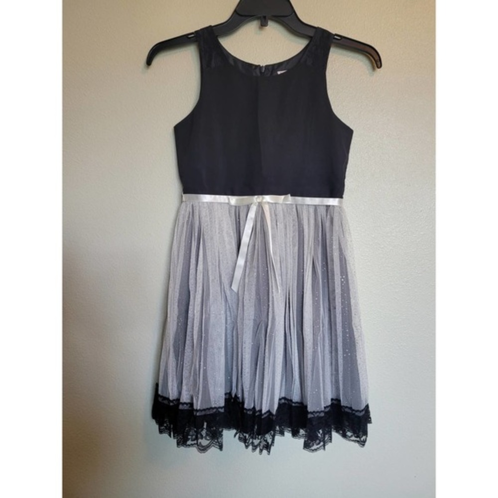Emily West Black and White Kids Casual Dress